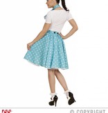 Rock and Roll rokje met sjaaltje blauw/wit