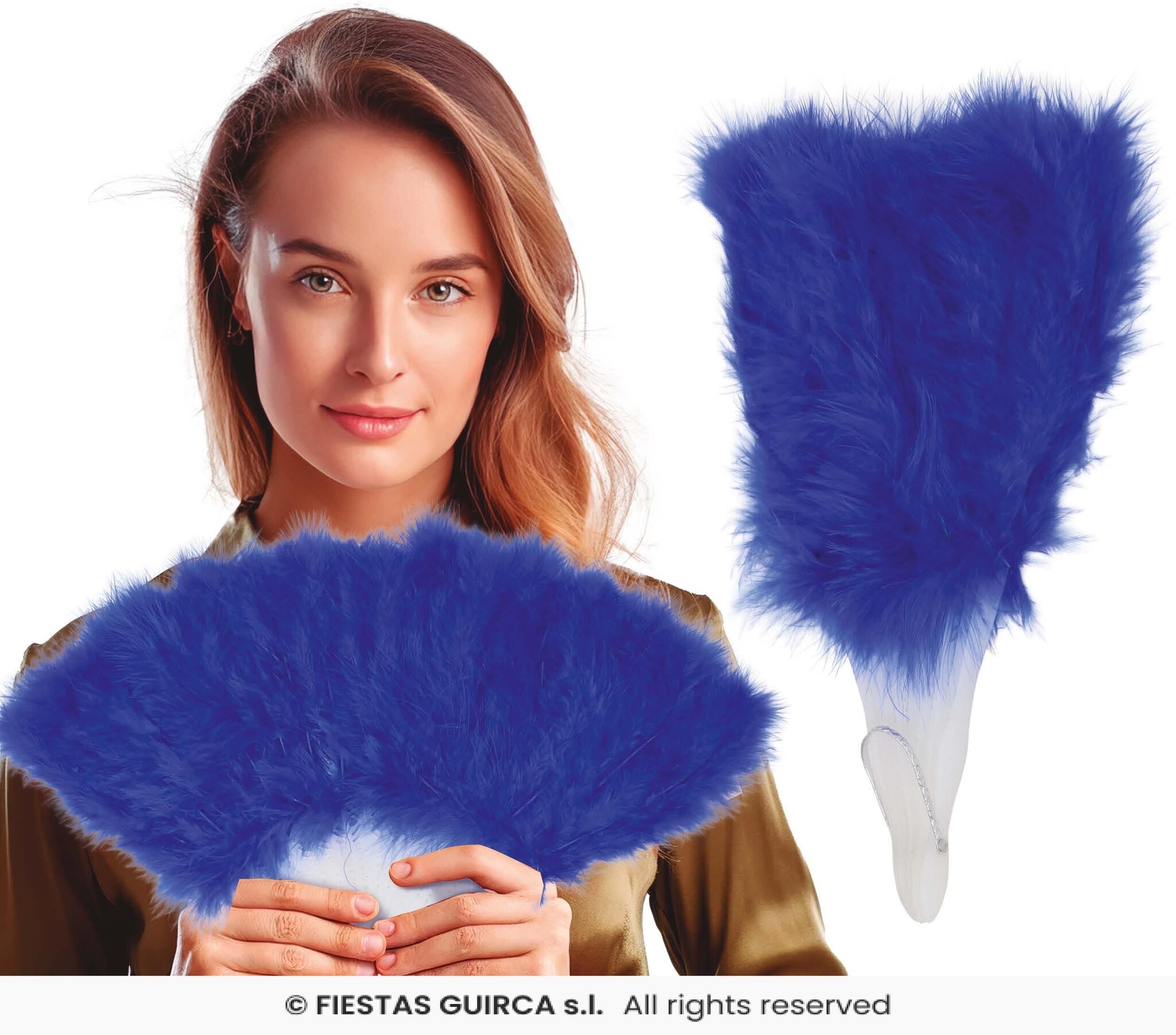 Veren waaier Blauw