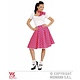 Rock and Roll rok met sjaaltje roze/wit
