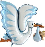 Grote Folieballon Ooievaar Jongen (114cm)