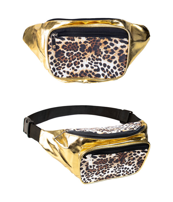 Heuptasje Panter Print Goud