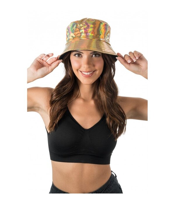 Bucket Hoedje Goud Iriserend