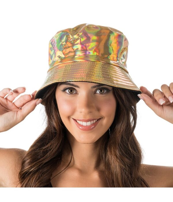 Bucket Hoedje Goud Iriserend