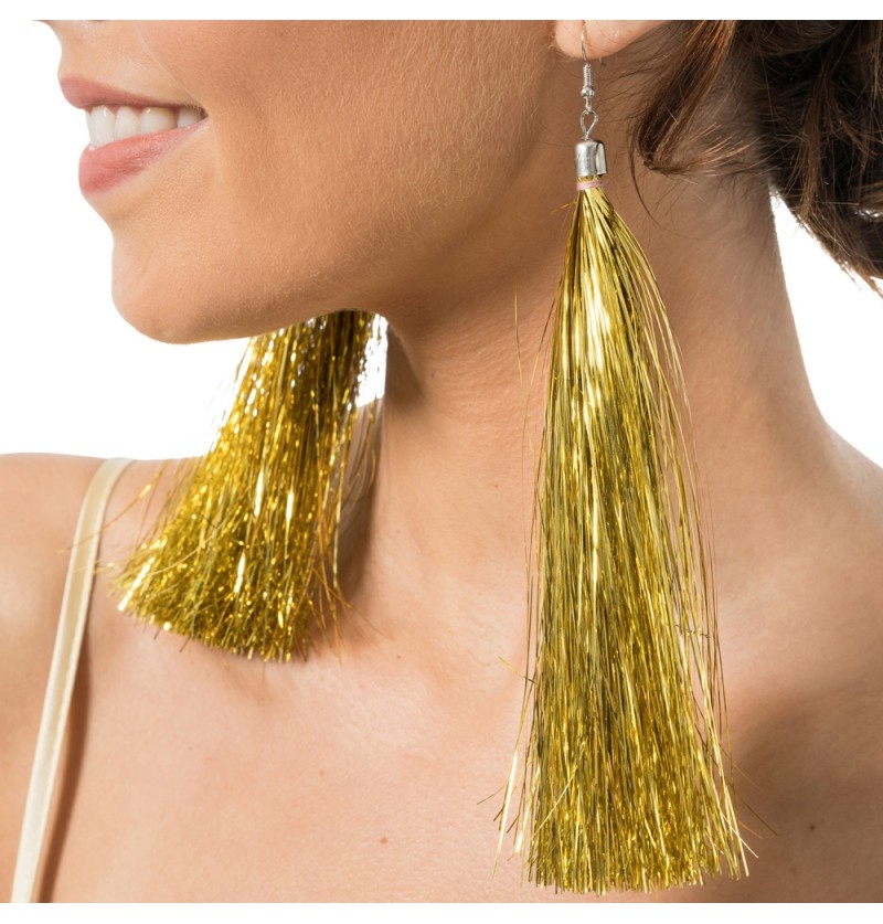 Oorbellen Gouden Tinsels 17cm afbeelding