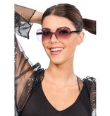 Bril Festival Zwart Hartjes vorm