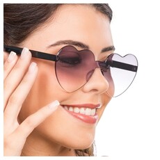 Bril Festival Zwart Hartjes vorm