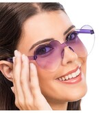 Bril Festival Paars Hartjes vorm