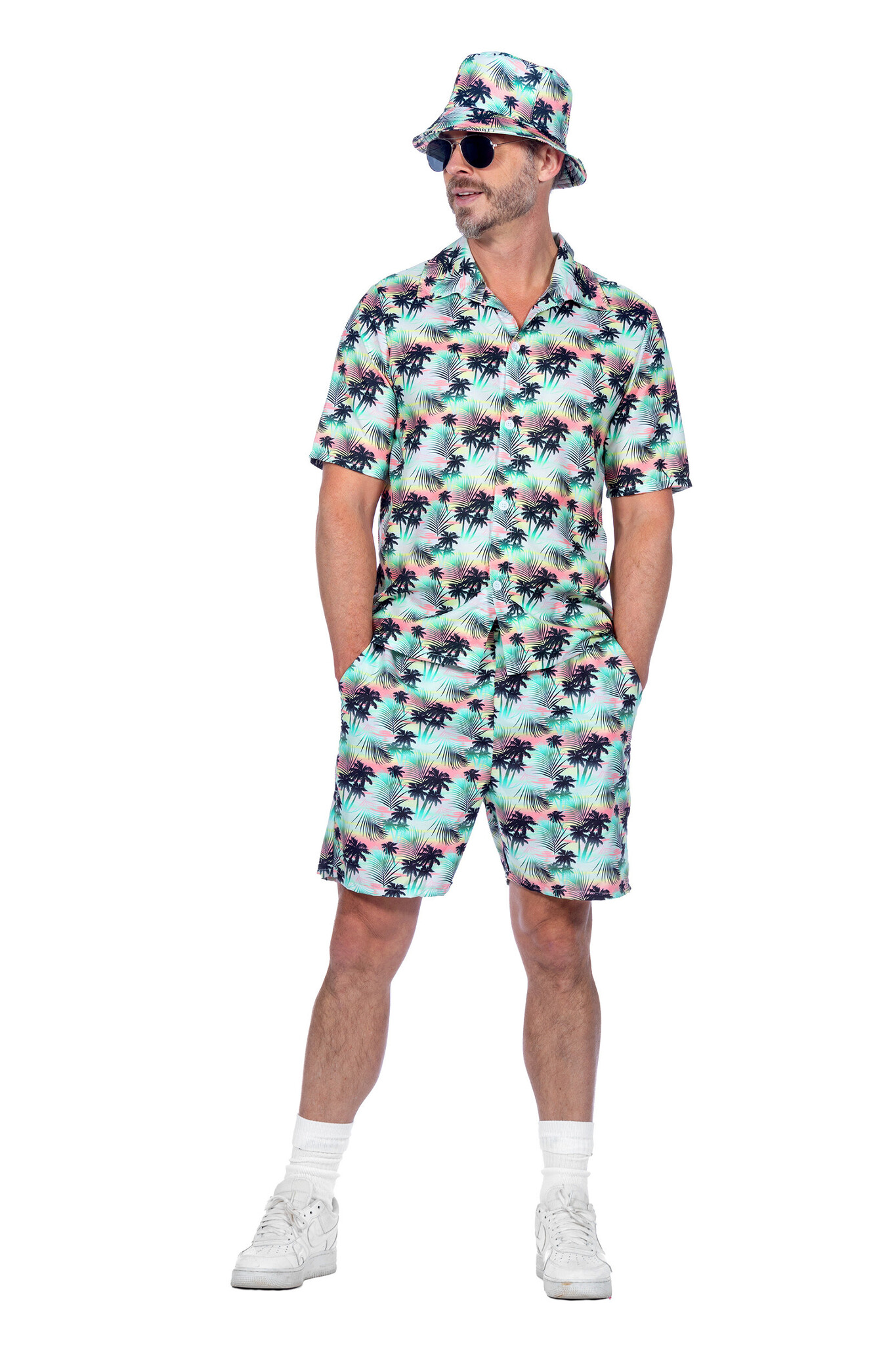 Festival Outfit Heren Hawaii Palmbomen