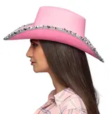 Hoed Cowboy Girls Party Roze