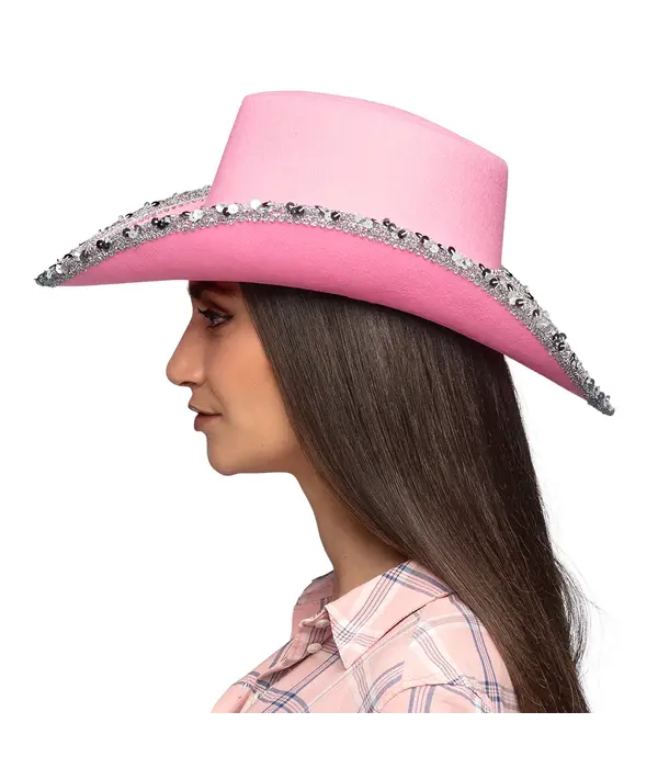 Hoed Cowboy Girls Party Roze
