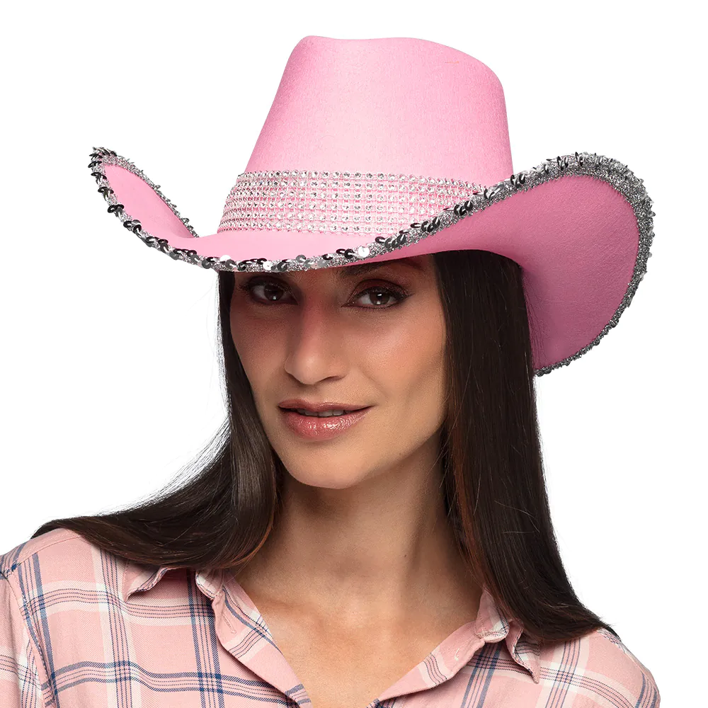 Hoed Cowboy Girls Party Roze afbeelding
