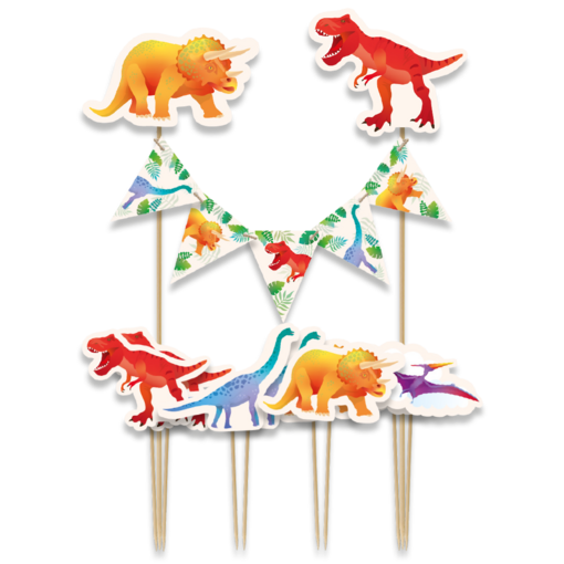 Cake Decoratie Dinosaurus (8st)