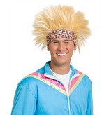 Blonde foute pruik man