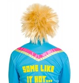 Blonde foute pruik man