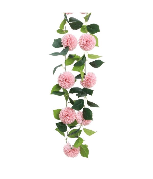 Roze Dahlia's Kunstbloem Slinger 220cm