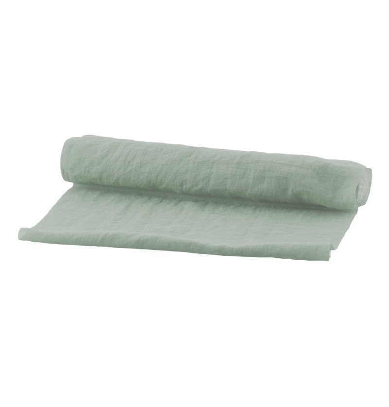 Tafelloper Chiffon Saliegroen (3m) afbeelding