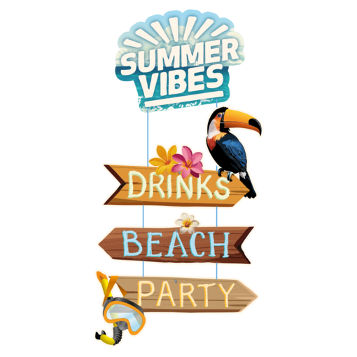 Deur Deco Summer vibes Hawaii Party