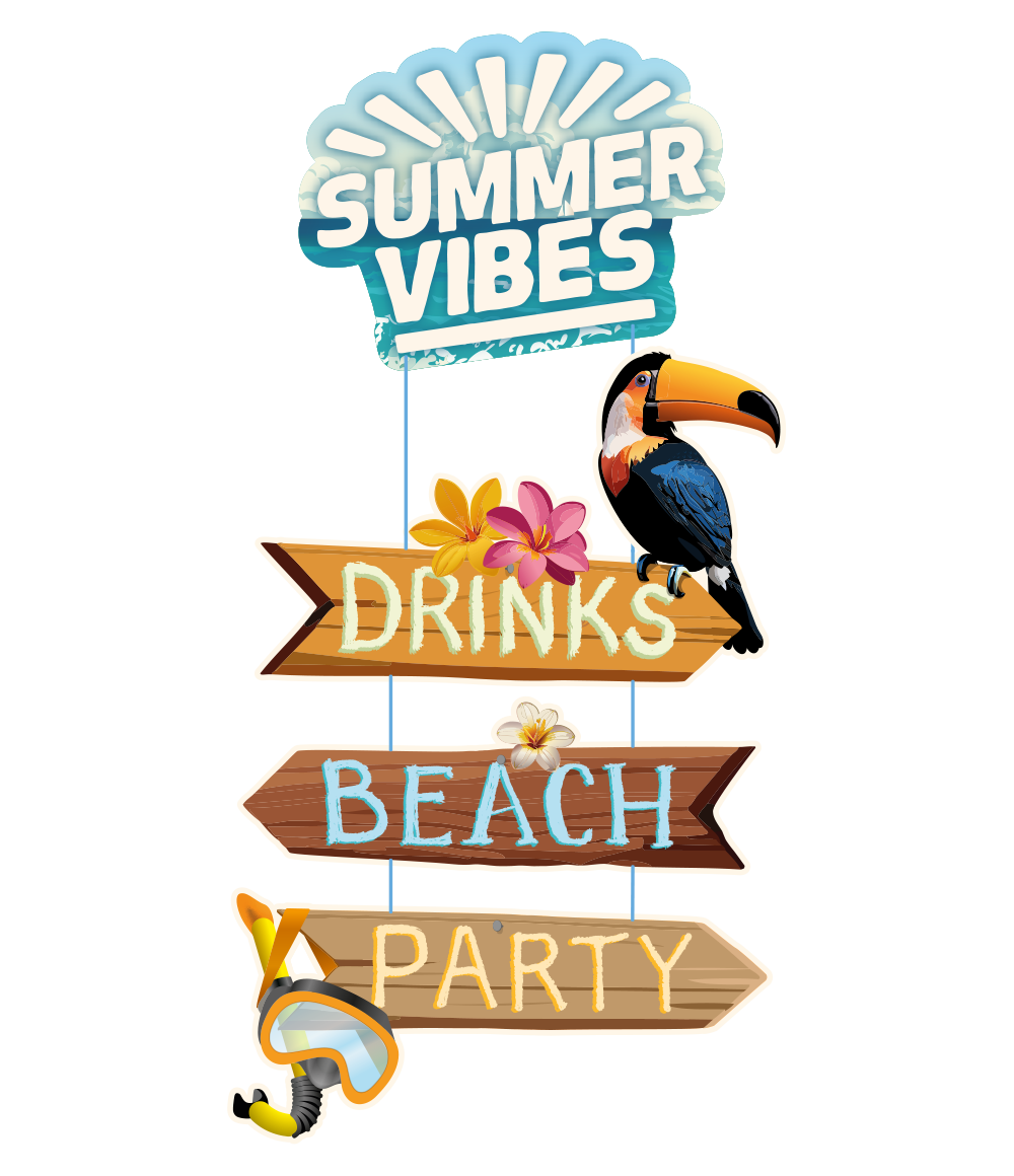 Deur Deco Summer vibes Hawaii Party afbeelding