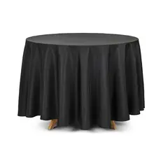 Rond Tafelkleed Mat Zwart 230 cm