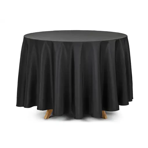 Rond Tafelkleed Mat Zwart 230 cm