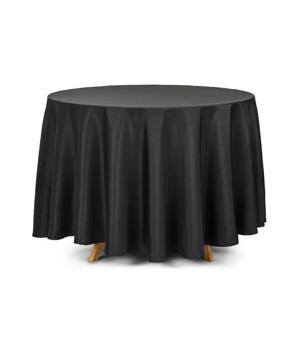 Rond Tafelkleed Mat Zwart 230 cm