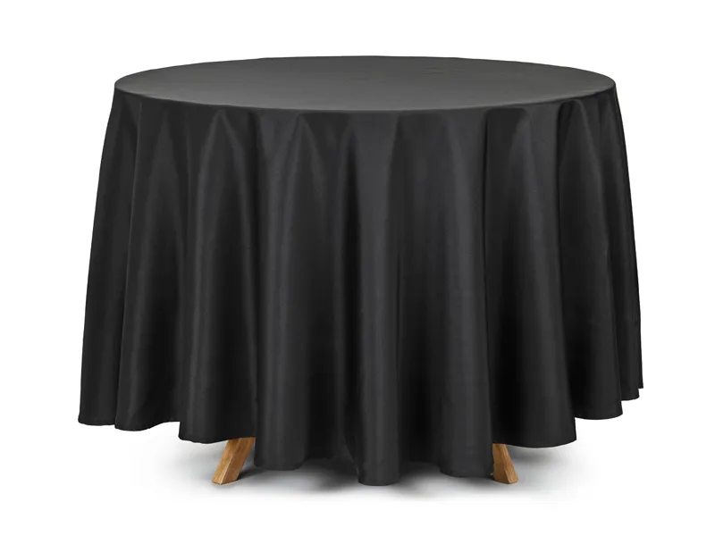 Rond Tafelkleed Mat Zwart 230 cm afbeelding