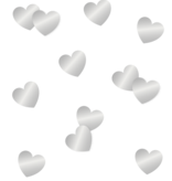 Tafelconfetti Zilver Hartjes (14gr)