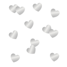 Tafelconfetti Zilver Hartjes (14gr)