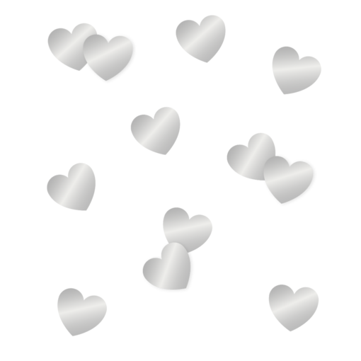 Tafelconfetti Zilver Hartjes (14gr)