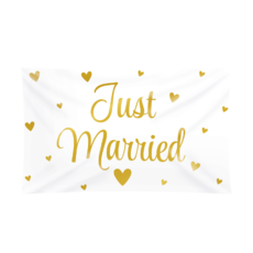 Gevelvlag Just Married (150x90cm)