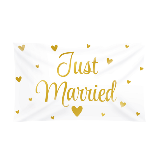 Gevelvlag Just Married (150x90cm)
