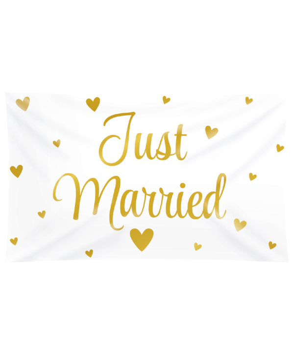Gevelvlag Just Married (150x90cm)