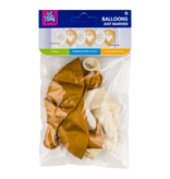 Party Ballonnen Just Married Goud/Wit (6st)