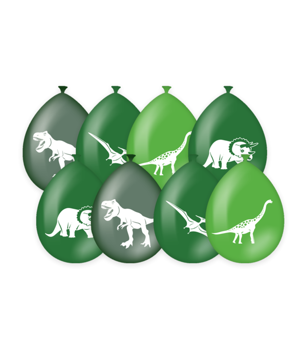 Party Ballonnen Dino Groen (8st)