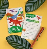 Uitnodigingskaarten Dino Apatosaurus (6st)