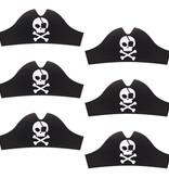 Pirate Party Piratenhoeden Zwart (6st)