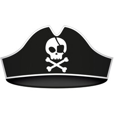 Pirate Party Piratenhoeden Zwart (6st)