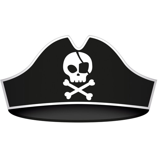 Pirate Party Piratenhoeden Zwart (6st)