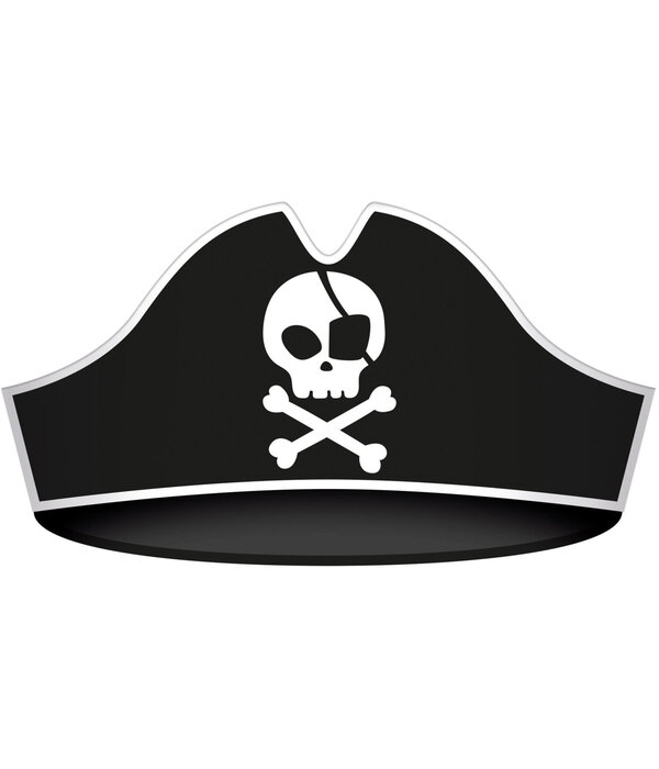 Pirate Party Piratenhoeden Zwart (6st)