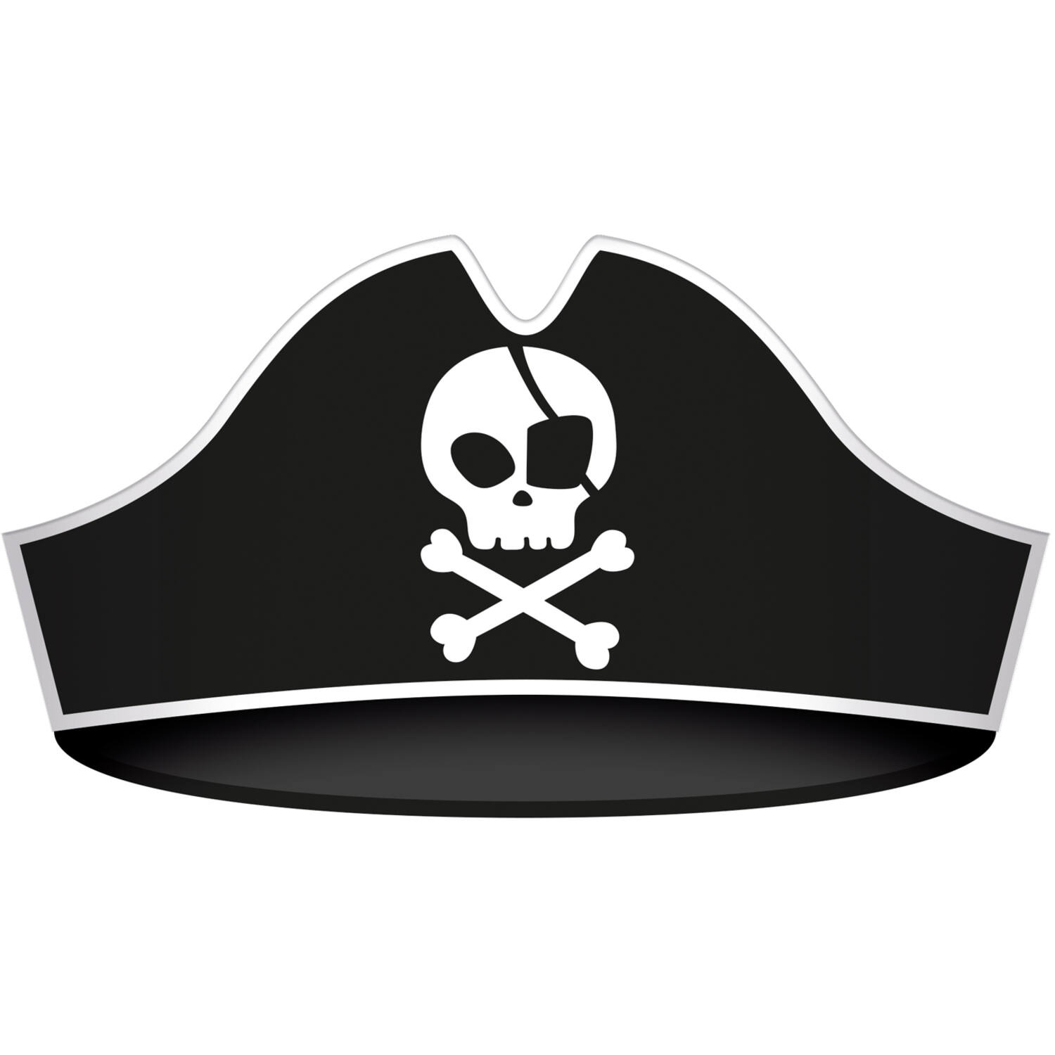 Pirate Party Piratenhoeden Zwart (6st) afbeelding