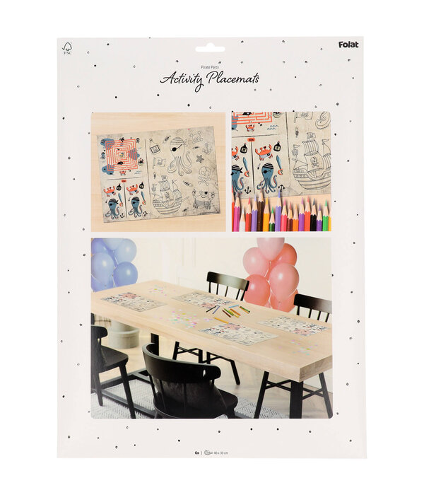 Pirate  Party Activiteiten Placemat (6st)