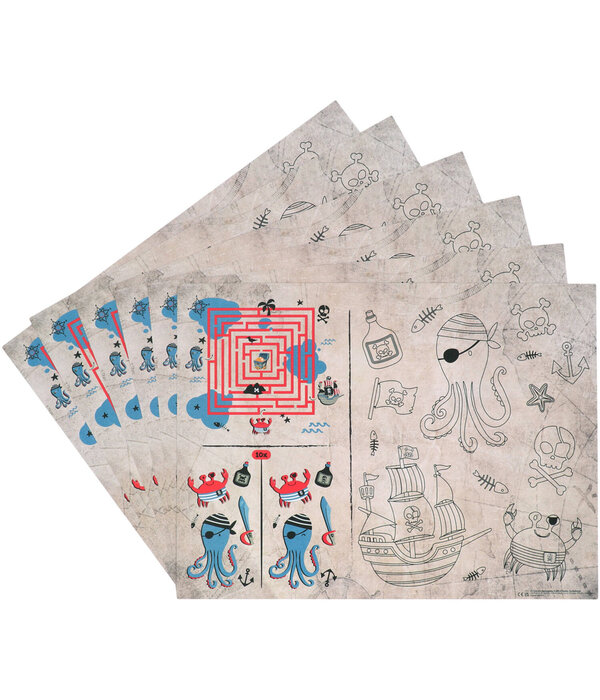 Pirate  Party Activiteiten Placemat (6st)