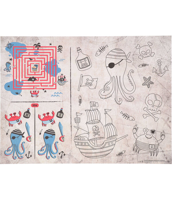Pirate  Party Activiteiten Placemat (6st)