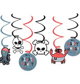 Pirate Party Hangdecoratie Swirls (6st)
