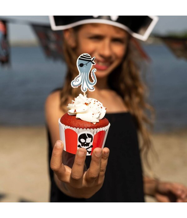 Pirate Party Cupcake Decoratie (6 sets)