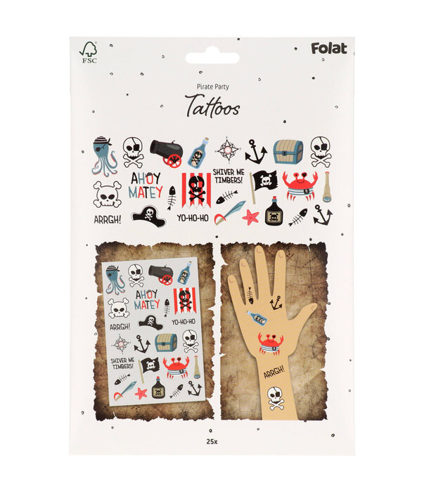 Stickervel Tattoos Pirate Party