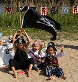 Vlaggenlijn Pirate Party Geblokt (6m)