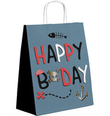 Pirate Party UitdeelTasjes Happy Bday 20x27cm (6st)