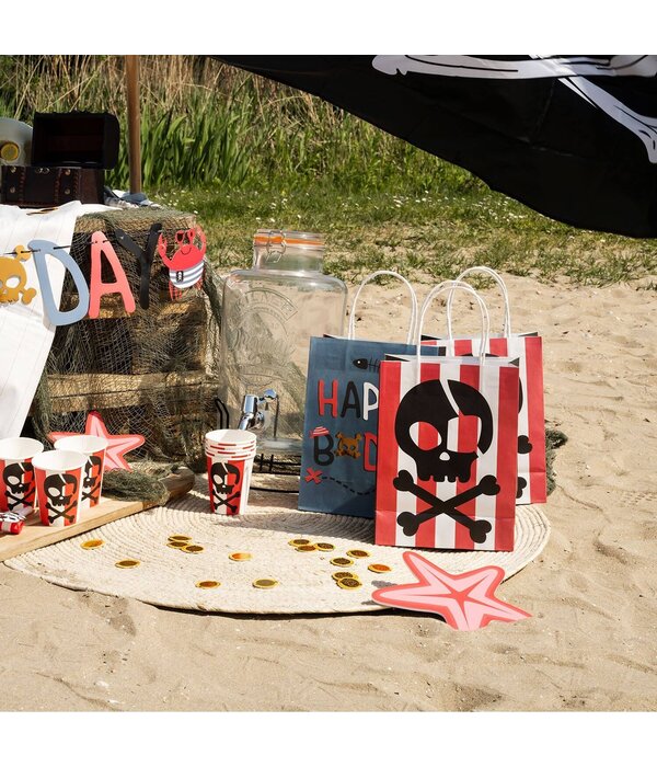 Bekertjes Pirate Party Doodshoofd 250ml (8st)