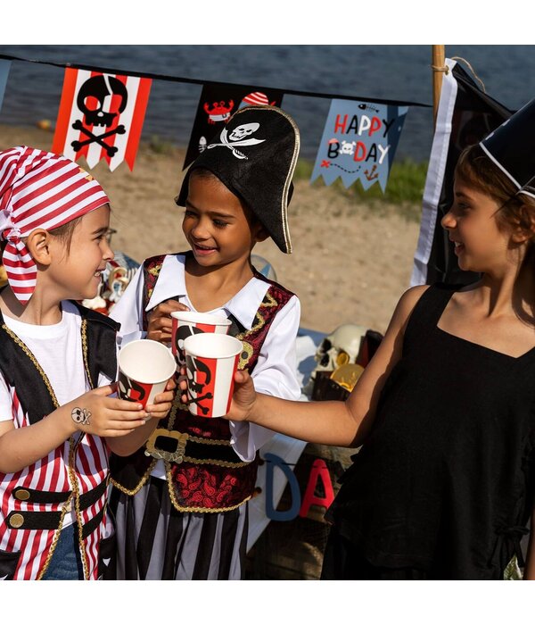 Bekertjes Pirate Party Doodshoofd 250ml (8st)